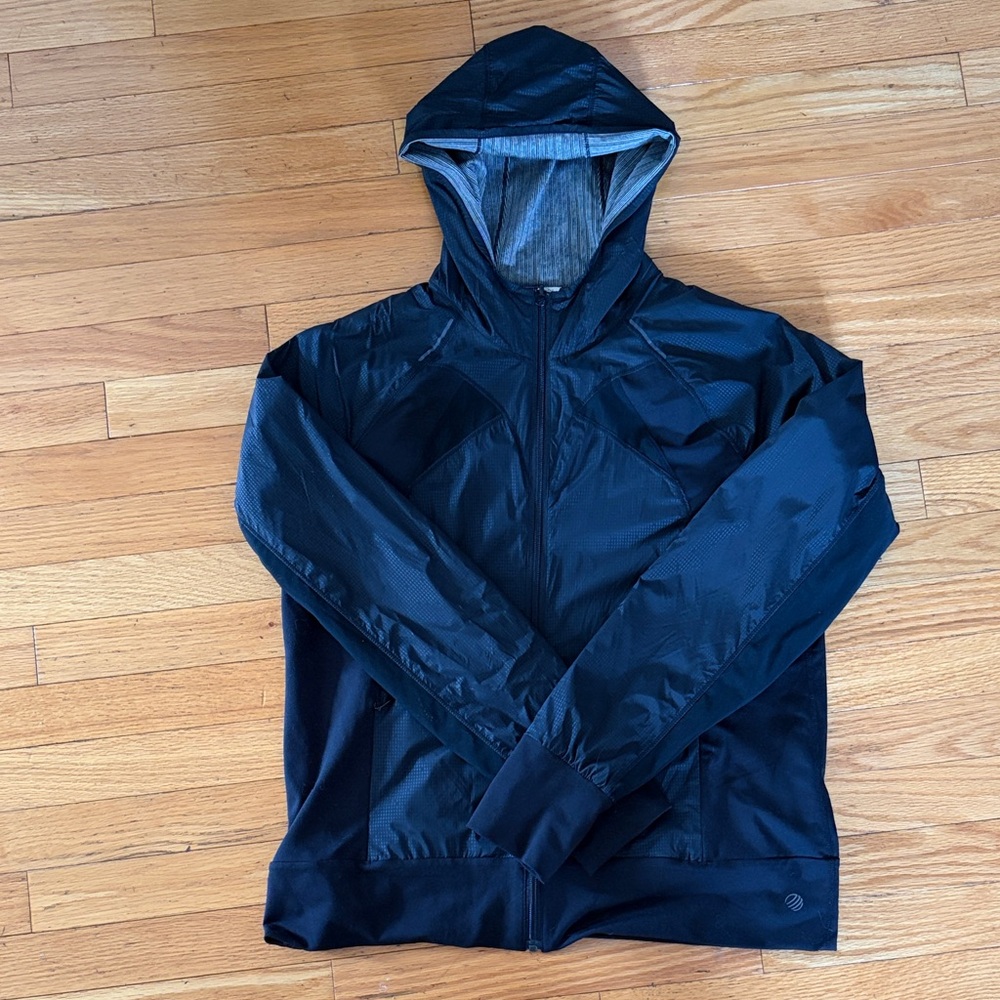 Women’s Black Rain Jacket with hood